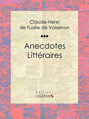 cover image of Anecdotes Littéraires
